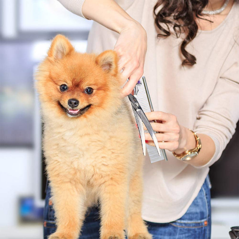 Dream Reach Grooming Scissors 6.5 Inch Curved Dog Scissors Cat Scissors Dog Hair Scissors Dog Scissors For Grooming For All Dogs Cat Cutting And Grooming Japanese Stainless Steel 440C Handmade Dark Purple - NewNest Australia