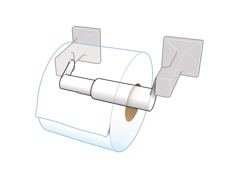 Teravan Extender for Extra Large Toilet Paper, Converts TP Holders to Fit Double Rolls and Triple Rolls, Extended Tabs Fit Most TP Fixtures, Easy to Use, Silver / Chrome, 1 Unit - NewNest Australia