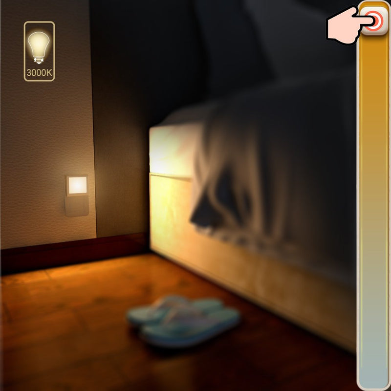 MAZ-TEK Plug in Dimmable Led Night Light with Auto Dusk to Dawn Sensor, Soft Warm White Nightlights for Hallway,Bedroom, Kids Room, Kitchen, Stairway, 4 Pack - NewNest Australia