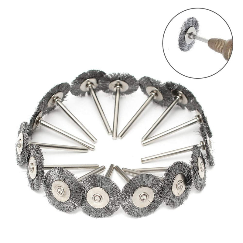 Mesee 45Pcs Silver Steel Wire Brush Set 1/8" Shank Wheel Cup Pen Polishing Brushes Kit for Rotary Tool Buffing Cleaning Grinding Accessories - NewNest Australia