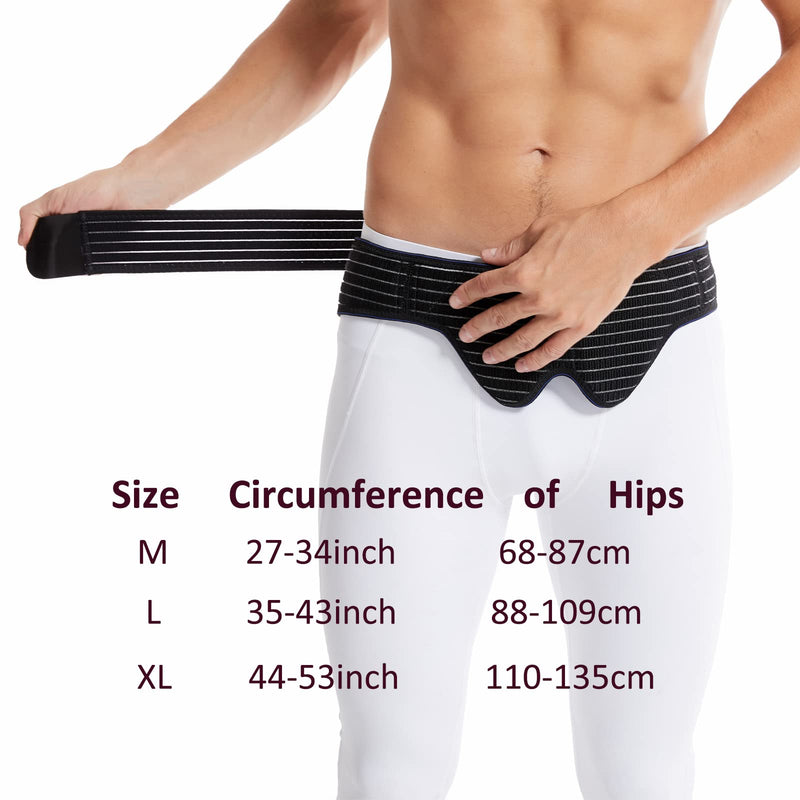 gagaiuco Inguinal Hernia Belt for Men and Women Flexible Adjustable Inguinal Hernia Belt Inguinal Hernia Support Pain Relief with 2 Removable Compression Pads Inguinal Hernia Left (L) L 1 - NewNest Australia