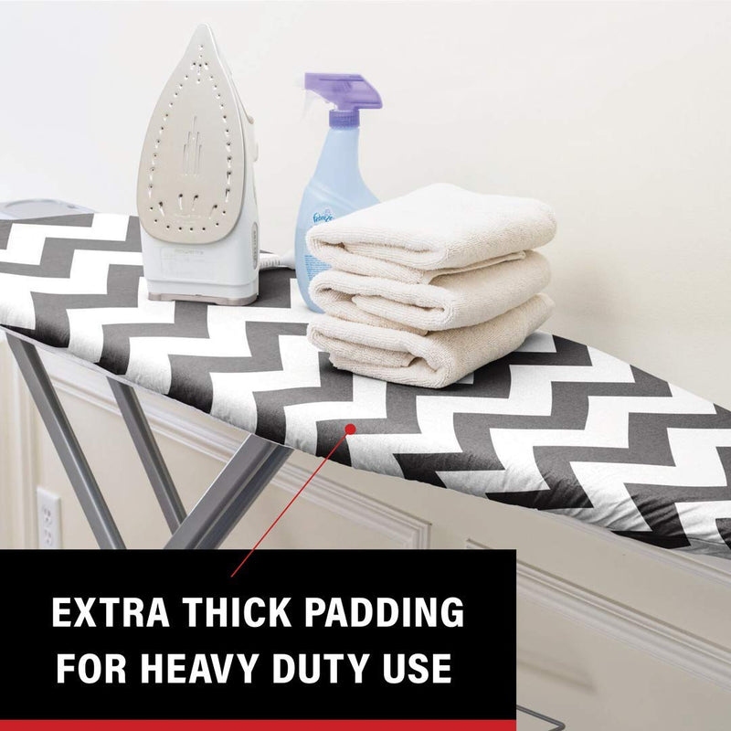 EPICA Silicone Coated Ironing Board Cover- Resists Scorching and Staining - 15" x54 (Chevron: Black and White) Chevron: Black and White - NewNest Australia