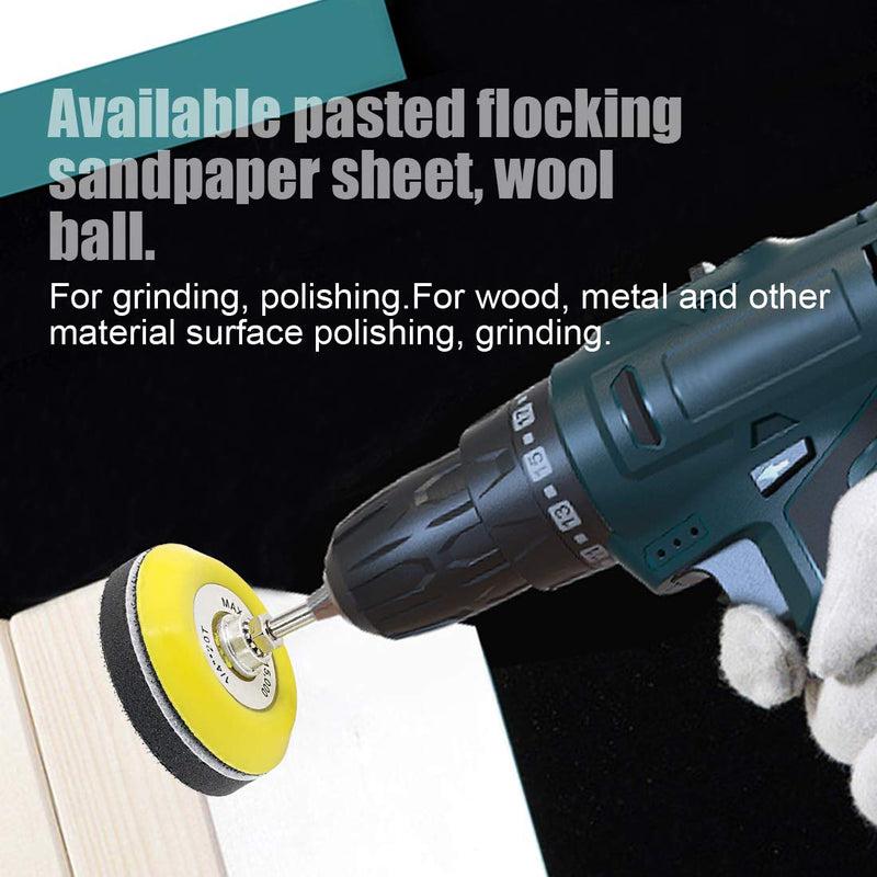 Swpeet 10Pcs 3 Inch (75mm) Sanding Discs Pad Kit, Including 5Pcs 1/4" Shank Drill Attachment Backing Pads and 5Pcs Soft Foam Layer Buffering Pad for Hook and Loop Sanding Pad Drill Grinder - NewNest Australia