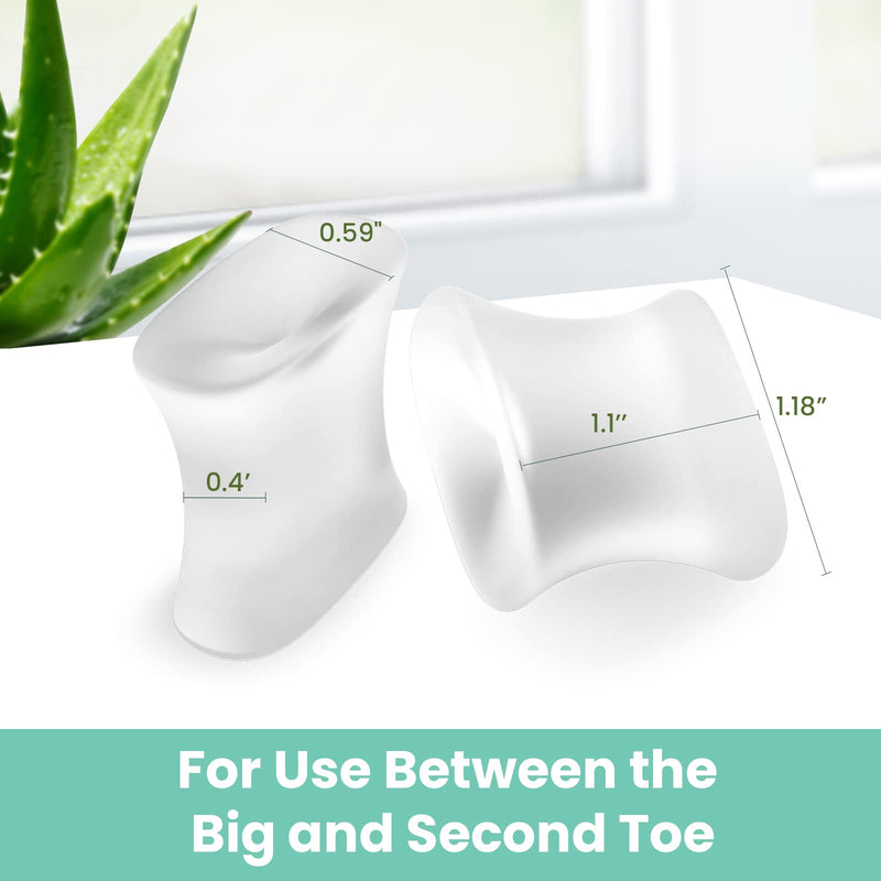 Welnove Gel Toe Separators and Bunion Toe Spacers - 12 Pack Toe Spacers with Aloe Vera Extract Infused - Silicone Bunion Corrector for Curled Toes and Overlapping Toes, Calluse Clear(Aloe Vera) - NewNest Australia