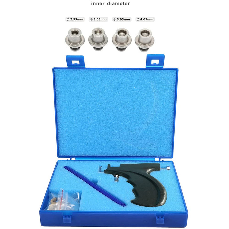 Reusable Ear Piercing Gun Kit, Professional Body Nose Lip Earrings Piercing Kit with 16 Pairs Stud Earrings (6 Pairs Sterling Silver Stud Earrings+10 Pairs Gun Stud Earrings) Black - NewNest Australia