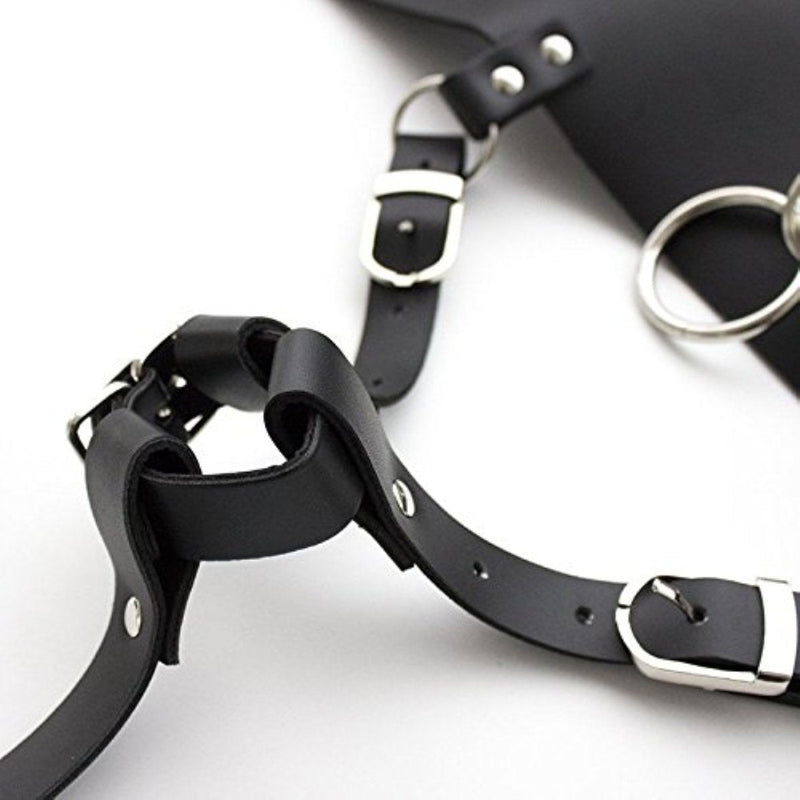 Vibrator Leather Constrained Forced Strap - Electric Leather Waistband Harness Fixed Tie Belt Harness Vibrator Holder(Wand Or Vibrator Not Included) - NewNest Australia