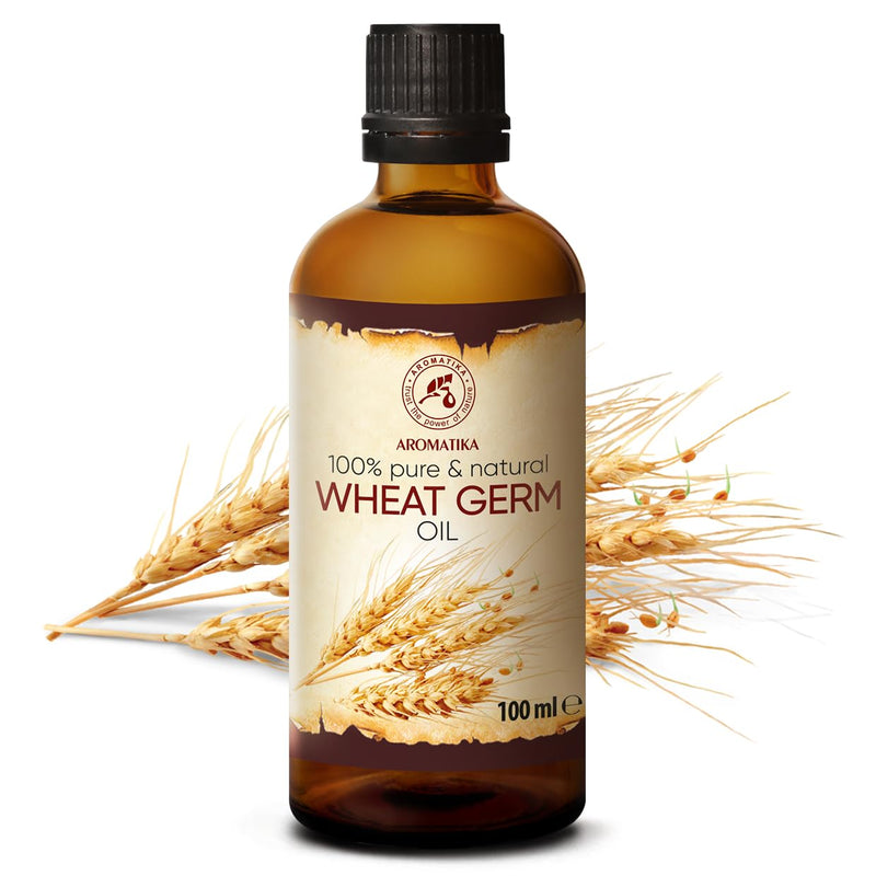 Wheat Germ Oil 100 Ml - Usa - Cold Pressed & Refined - 100% Pure & Natural - Glass Bottle - Base Oil - Care For Face - Body - Hair - For Beauty - Massage - Body Care - Wheat Germ Oil - NewNest Australia