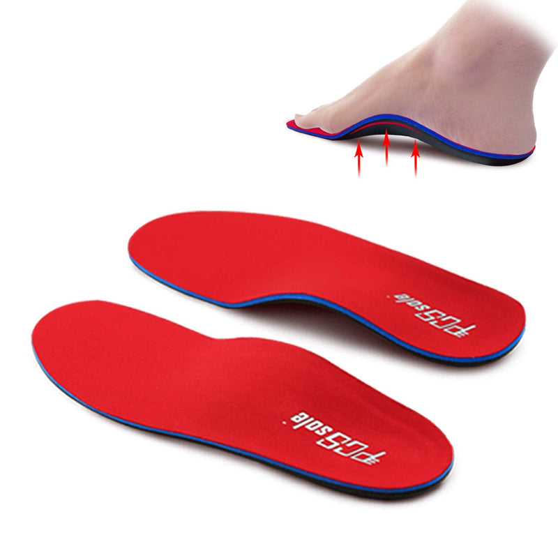 PCSsole Orthotic Arch Support Shoe Inserts Insoles for Flat Feet,Feet Pain,Plantar Fasciitis,Insoles for Men and Women Men6/Women(5.5-6)25cm A-red - NewNest Australia