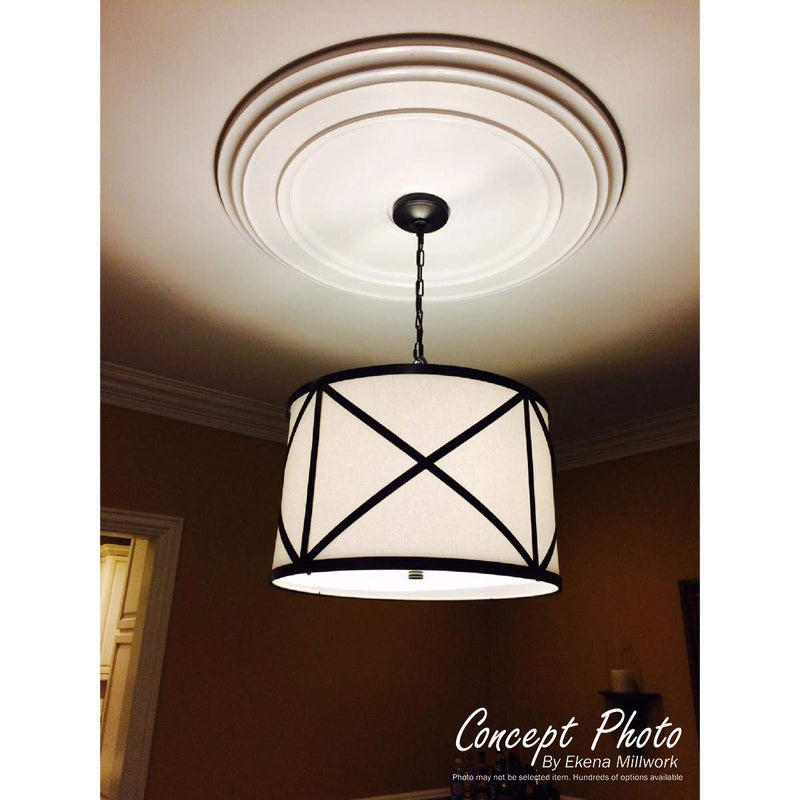 Ekena Millwork CM07AL Small Alexandria Ceiling Medallion, 7 7/8"OD x 3/4"P (Fits Canopies up to 4 5/8"), Factory Primed - NewNest Australia