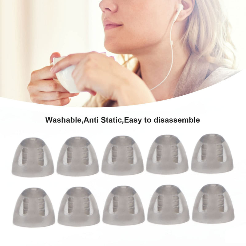 Pack of 10 Hearing Aid Dome, Open Domes Replacement Ear Plugs Soft Silicone Earplugs for Elderly People (Black)(S) - NewNest Australia
