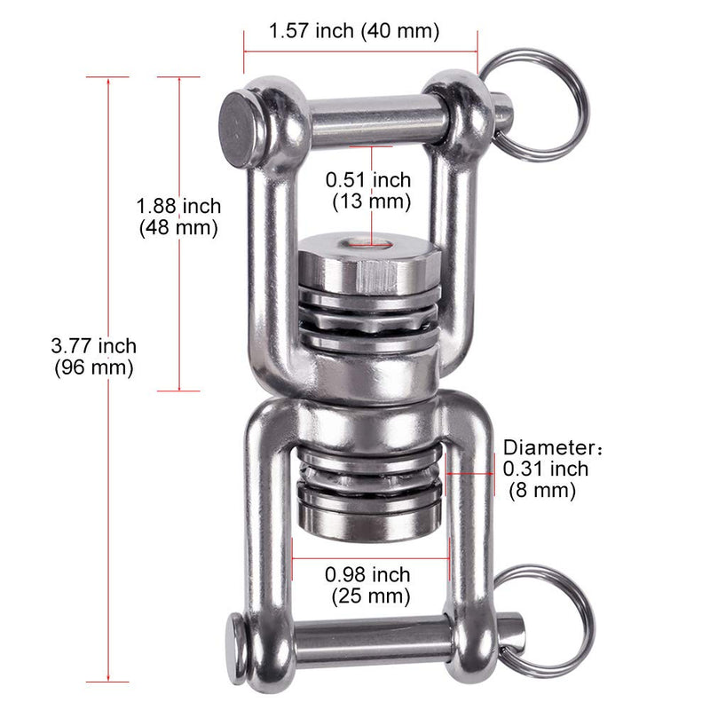 BeneLabel Swing Swivel with 2 Bearing, 360° Rotation, 770LB Capacity, Safest Rotational Device Hanging Accessory for Aerial Silks Dance, Web Tree Swing, Aerial Dance, Children's Swing, Yoga Swing Sets - NewNest Australia
