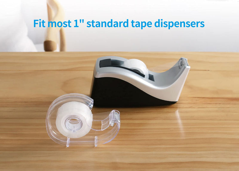 Pckpgon Transparent Tape Refills, 12 Rolls, 3/4 x 1000 Inches, 1 inch Core, Clear Desk Refillable Tape Dispenser Refill Rolls, Glossy Gift Wrapping Tape, Engineered for Home Office School Use - NewNest Australia
