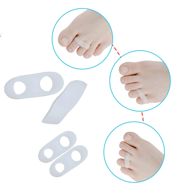 feifanshop 4 x silicone toe separators small toe friction protection toe separator hallux valgus - NewNest Australia