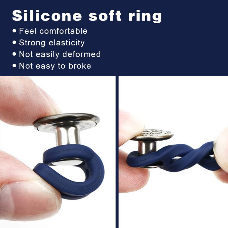 12 Pack Expander Button, 6 Pcs Pants Waist Silicone Extender Button for Men and Women, 6 Pcs Metal Collar Extenders/Neck Extender/Wonder Button for Men Dress Shirts, Simple Use, No Sewing. - NewNest Australia