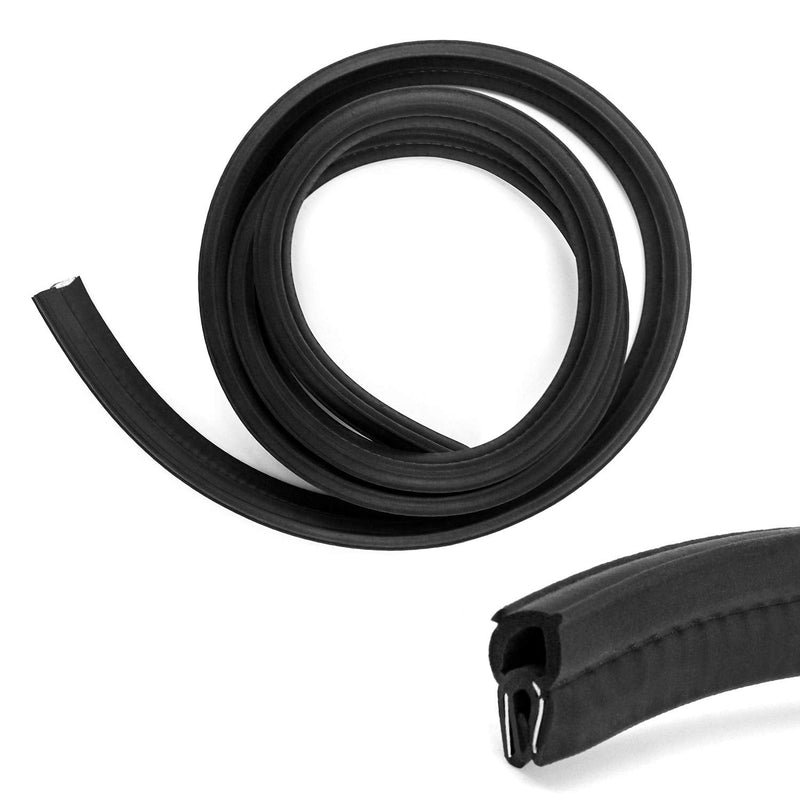 QWORK 5 Feet EPDM Rubber Trim Seal with Top Bulb, Fits Edge 1/16" to 1/8" Bulb Position: Top - NewNest Australia