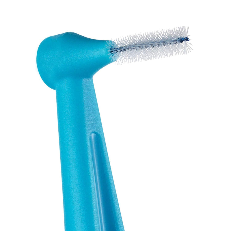 TePe Angle Blue Interdental Brushes (0.6mm - Size 3) / Easy and simple interspace cleaning with long handle and angled neck / 2 x 6 brushes Blue (0.6mm) - NewNest Australia