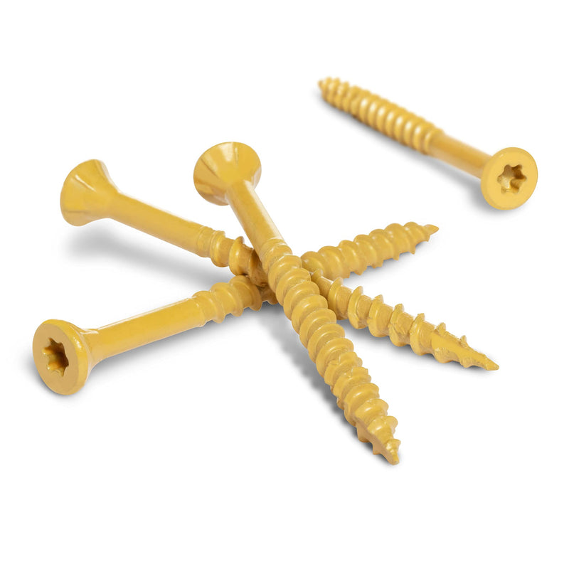 Deck Plus 48410 Wood Screws #8 x 1-1/4", Tan, 1lb Box #8 x 1-1/4" - NewNest Australia
