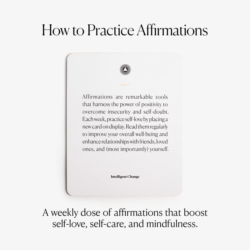 Intelligent Change Mindful Affirmation Cards (Deck of 52) - Weekly Positive Affirmations for Self-Esteem and Stress Relief - Mantras and Meditation Tools - Self-Care Gift for Gratitude Productivity - NewNest Australia