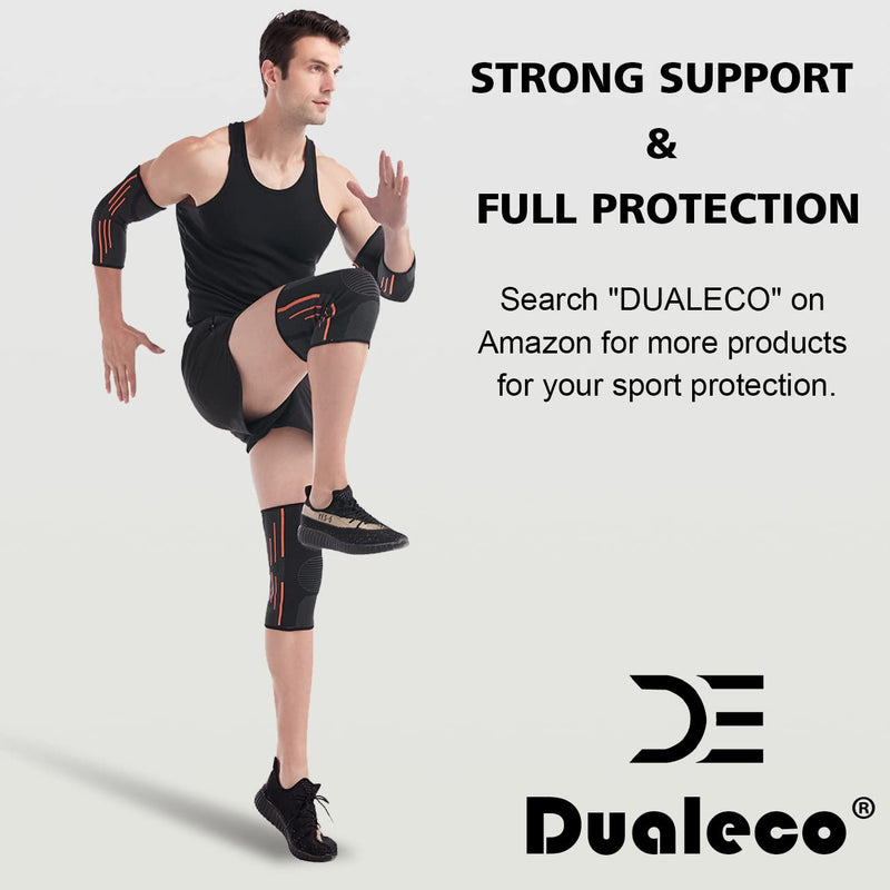 Dualeco Elbow Supports 2 Pack, Anti-Slip Elbow Support Brace for Men/Women, Breathable Elbow Brace for Joint Pain Relief/Arthritis/Recovery, Elbow Compression Sleeve for Weightlifting/Golfers L - NewNest Australia
