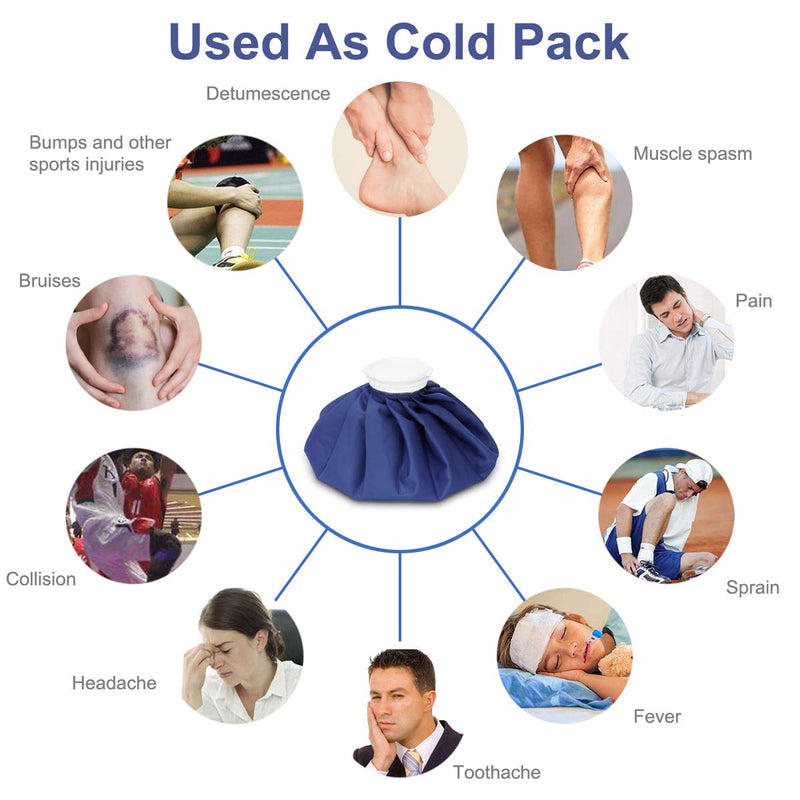 Ice Pack for Injuries, Hot & Cold Therapy, Teeth Pain Cold Pack, Headaches Cold Ice Bag, Menstrual Pain Hot Water Bag, Backs Fast Release Reusable Ice Bag, 9 in Cold Bag - NewNest Australia
