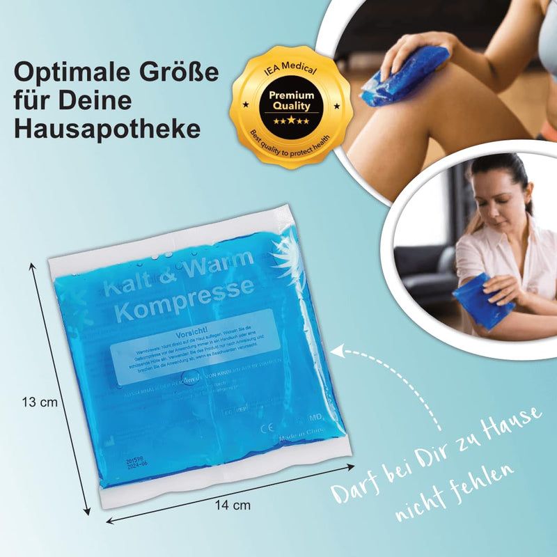 Iea Medical Cold Warm Compresses | Set Of 3 | 13X14Cm | Cool Packs For Bruises, Insect Bites And Other Pain | Reusable Gel Cooling Pads (Set Of 3 Compress S) - NewNest Australia