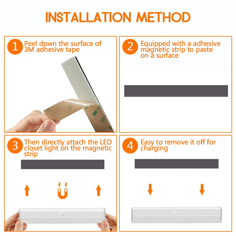 LED Closet Light Motion Activated, Under Cabinet Lights, Homelife Motion Sensor LED Lights, Stick-on Anywhere Battery Operated 10 LED Motion Sensor Night Light for Closet Hallway Stairway 2 Pack 2-pack - NewNest Australia