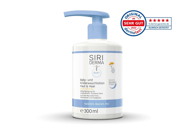 SIRIDERMA baby and children's wash lotion skin & hair | Basic cleaning | For sensitive, dry baby and children's skin (300ml) 300.00 ml (pack of 1) - NewNest Australia