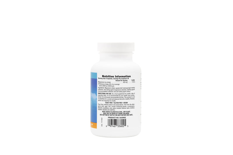 NaturesPlus KalmAssure Magnesium Supplement - 420mg Highly Bioavailable Natural Magnesium Citrate - Energy and Stress Relief for Mind and Body - Vegan, Gluten Free - 120 Capsules - NewNest Australia