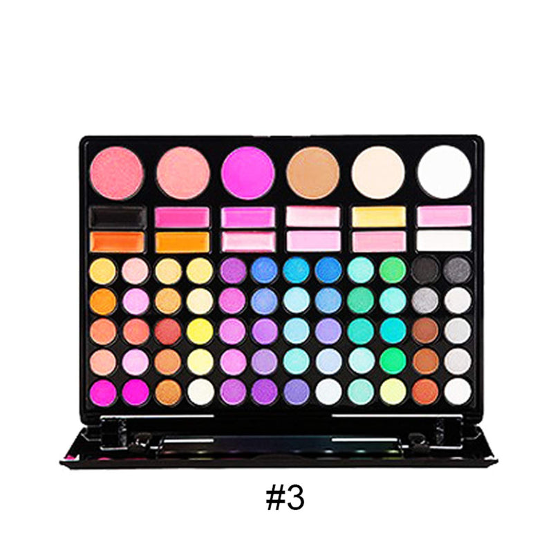 FantasyDay® Professional 78 Colours Eyeshadow Palette Makeup Contouring Kit Combination with Lipgloss, Blusher and Concealer - #3 - Ideal for Professional and Daily Use - NewNest Australia