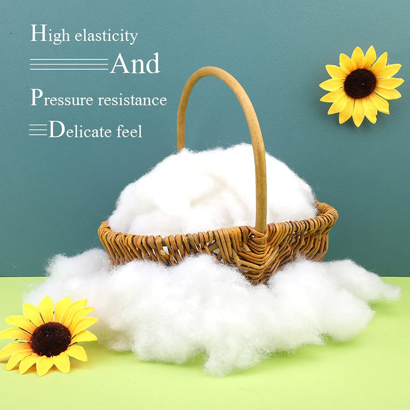 150g Polyester Fill, Premium Polyester Fiberfill, Recycled Polyester Fiber, High Resilience Stuffing for Pillow Filling, Dolls DIY, and Home Decoration Projects 5.29oz - NewNest Australia
