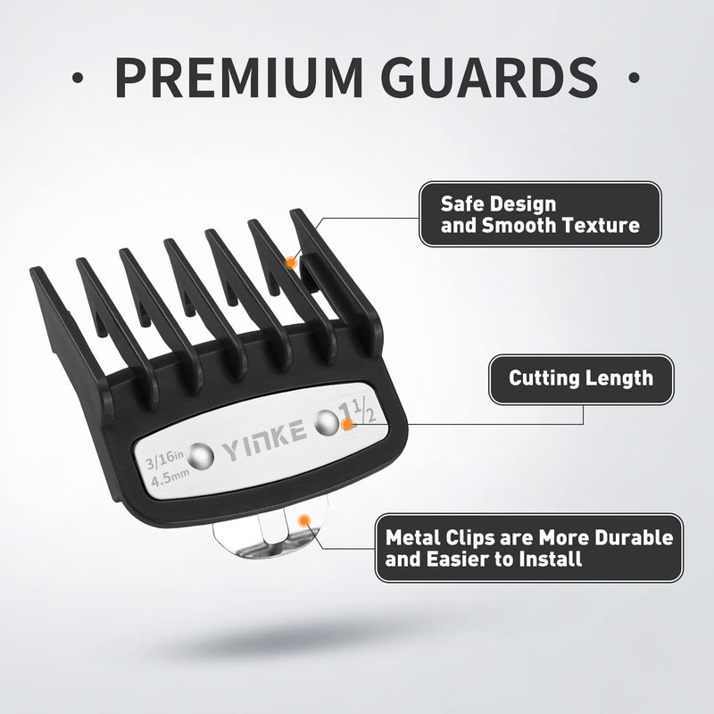YINKE trimmer attachment comb set for Wahl hair clipper magic clip trimmer razor, 10 cutting lengths are 1.5mm, 3mm, 4.5mm, 6mm, 10mm, 13mm, 16mm, 19mm, 22mm, 25mm - NewNest Australia