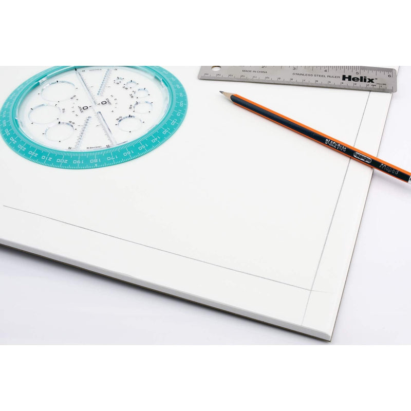 Helix Vellum Paper Pad for Art Sketching and Tracing, White Translucent, 100% Rag, 11 x 17 Inches, 50 Sheets (37106) 11-x-17-Inch - NewNest Australia