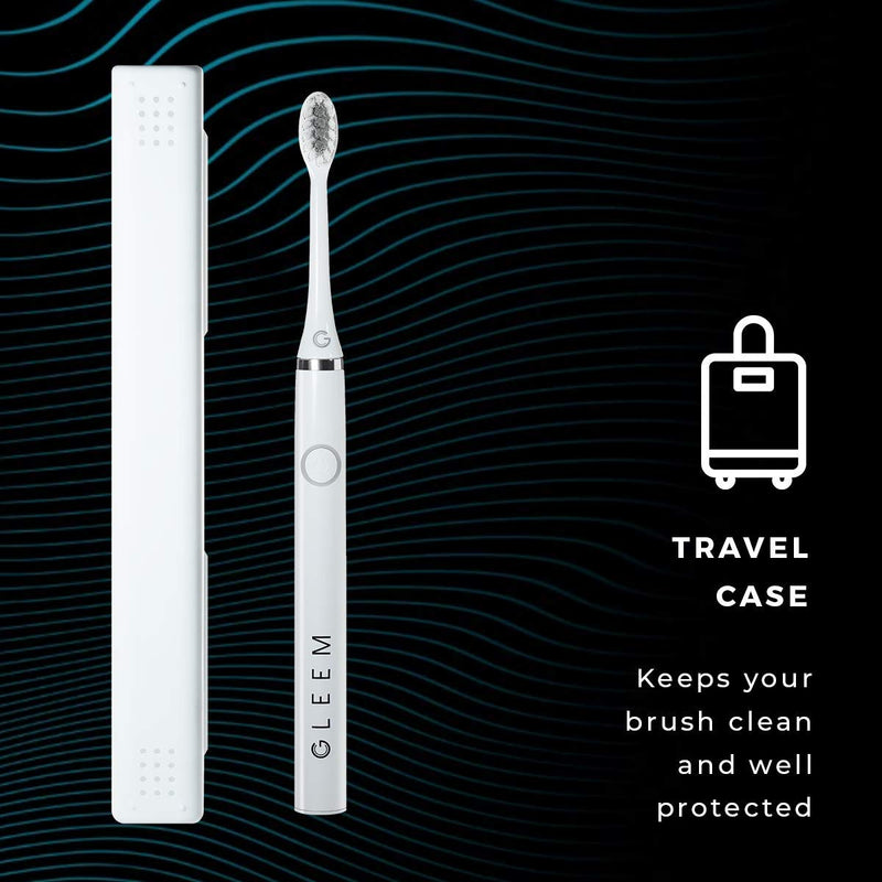Gleem Battery Power Electric Toothbrush with Travel Case, Soft Bristles, White 1 Count (Pack of 1) - NewNest Australia