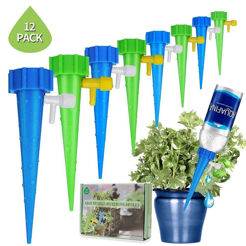 Hot Self Watering Spike Slow Release Vacation Plants Watering System Automatic Watering Devices for Wine Bottle Small Plastic Water Bottle Irrigation Stake for Outdoor Indoor Plants Tree Style 1（12 PCS） - NewNest Australia