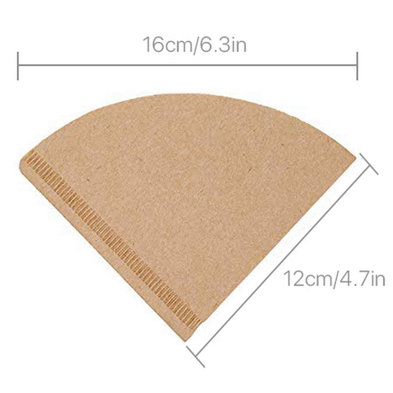 40Pcs Special 102 Cone Coffee Filter Paper Natural Unbleached Original Wooden Drip Paper - NewNest Australia