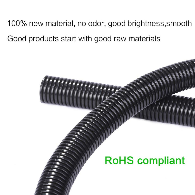 Alex Tech 50ft – 1/4 inch Split Wire Loom Tubing Wire Conduit – Black 1/4"-50ft - NewNest Australia
