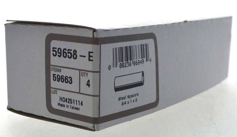 The Hillman Group 59663 3/4 x 1 x 2-Inch Seamless Steel Spacer, 4-Pack , Gray - NewNest Australia