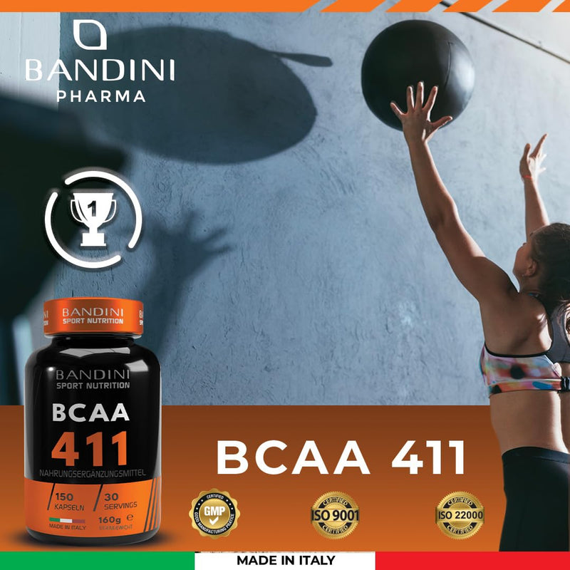 Bandini Bcaa 4.1.1 150 Tablets, Branched Chain Amino Acids Bcaa 4.1.1, L-Leucine, L-Isoleucine, L-Valine With Vitamin B1 And B6, Dietary Supplement Before And After Training - NewNest Australia