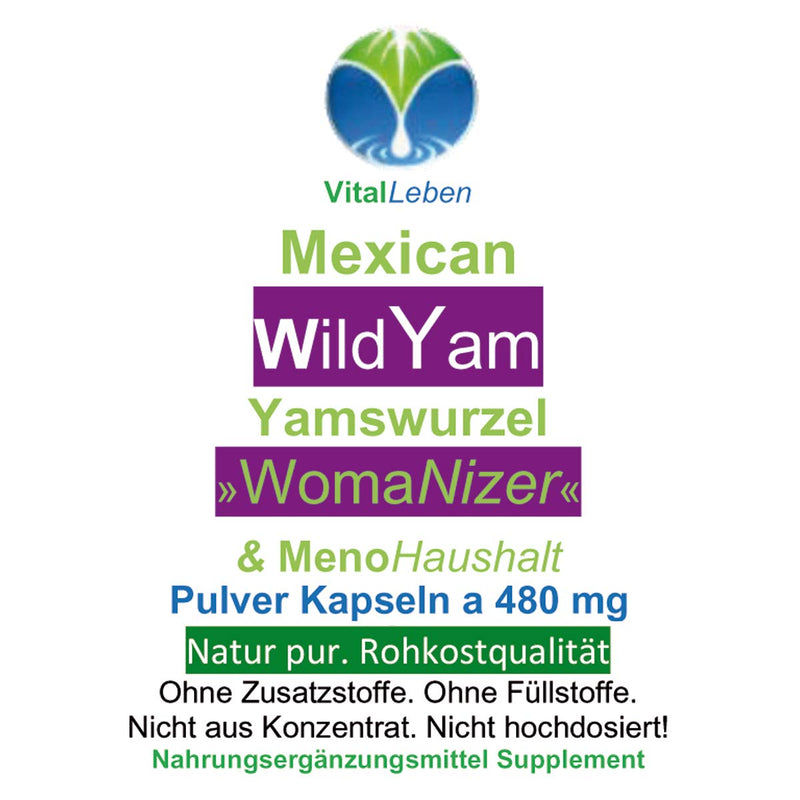 Yam MEXICAN WILD YAM 360 (3x120) capsules for menopause, menstruation, hormonal balance, mood swings - pure NATURE. Not in high doses! Without additives. 26920-3 120 pieces (pack of 3) - NewNest Australia