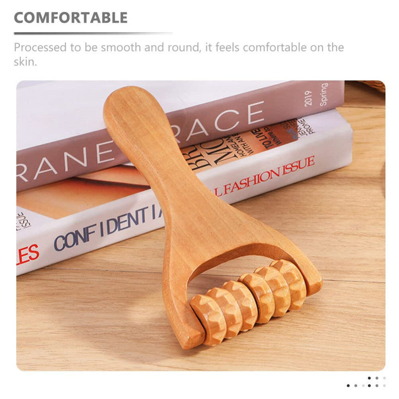 Healvian 3-Piece Massage Roller Set Wooden Foot Massage Trigger Point Massager Three Beads Massage Roller Face Roller Massage For Neck Shoulder Legs Feet Face Back - NewNest Australia
