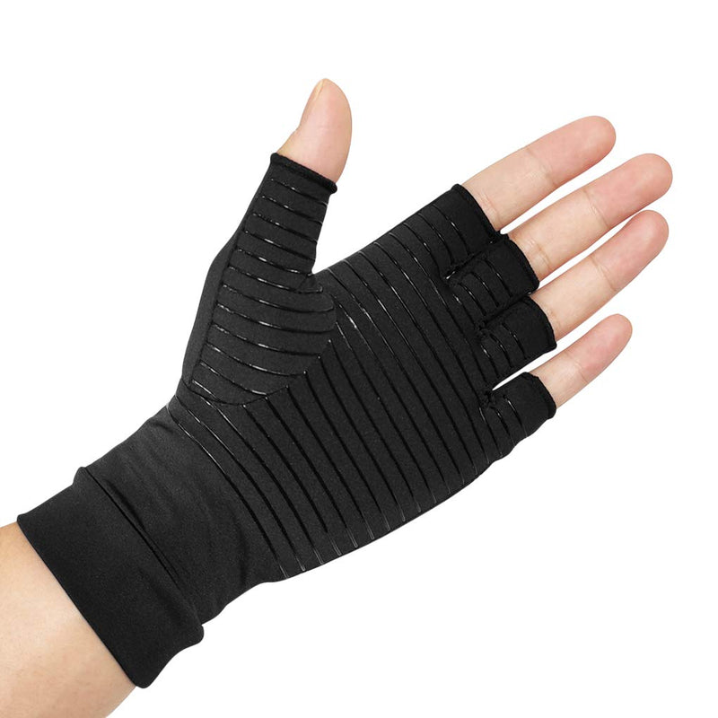 Upgraded Half Finger Arthritis Gloves Compression Therapy Gloves Relief Stiff Joints, Inflammation, Carpal Tunnel, Rheumatoid Pain, Non Slip Cosy Gloves for Housework, Typing, Cycling, Driving L Half Finger Gloves - NewNest Australia