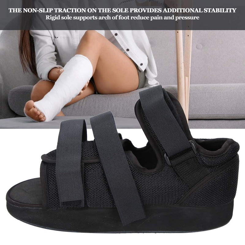 Post op Shoe, Shoe Foot Protector cast Boot cast Post op Shoe Toe Hiking Shoe Square Toe Orthopedic Support Brace for Women and Men, Post op Shoe Foot Plaster Shoes Foot Ankle Bandage(S-Schwarz) S Schwarz - NewNest Australia