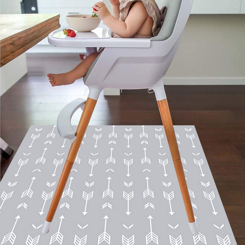 Splat Mat for Under High Chair/Arts/Crafts by CLCROBD, 51" Baby Anti-Slip Food Splash and Spill Mat for Eating Mess, Waterproof Floor Protector and Table Cloth Arrow - NewNest Australia