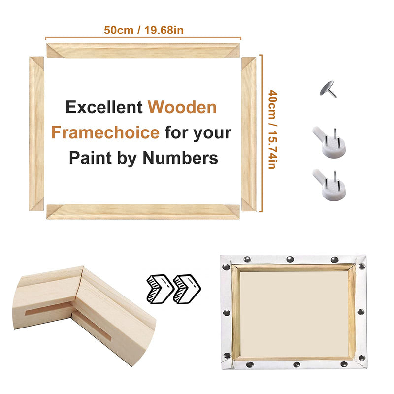 EVNEED DIY Canvas Stretcher Bars 16x20 Inch Canvas Frame - Easy to Assemble, Gallery Wrap Oil Frame Kits Canvas Wood Stretcher Bars- for Oil Paintings, Prints, Paint - NewNest Australia