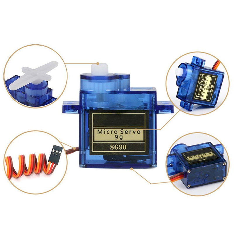 4Pcs SG90 9g Micro Servos for RC Robot Helicopter Airplane Controls Car Boat 4PCS - NewNest Australia