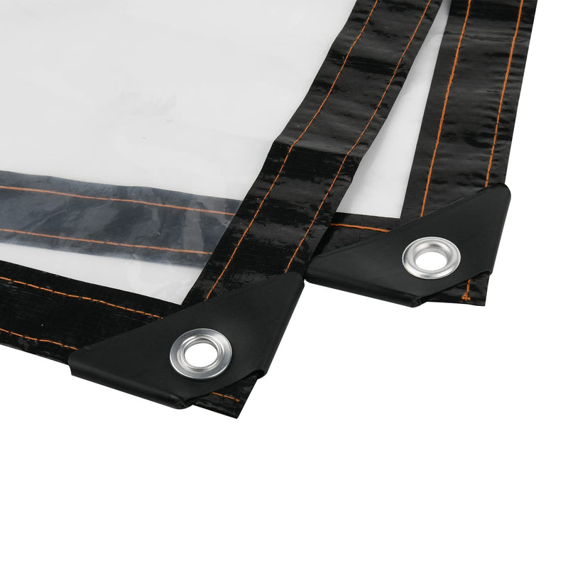 Cosmos 2Pcs Clear Tarp 39x39IN Heavy Duty Tarp Cover Waterproof Tarpaulin PVC Tarpaulin with Grommets Multi Purpose for Gardening Camping Traveling - NewNest Australia