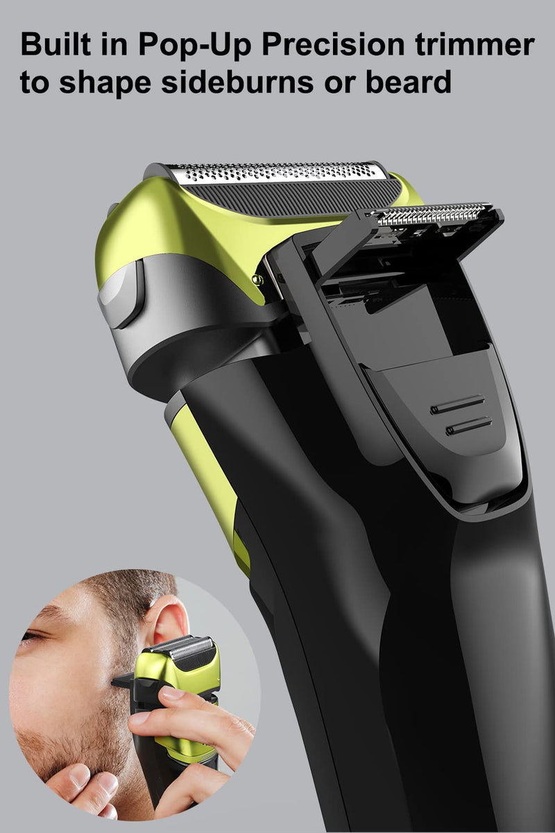 Men'S Electric Shaver & Trimmer With 3 Flexible Blades, Rechargeable & Wireless Electric Shaver With Travel Case, Wet & Dry Shaver, 100 Minutes Runtime, Gift Man - NewNest Australia