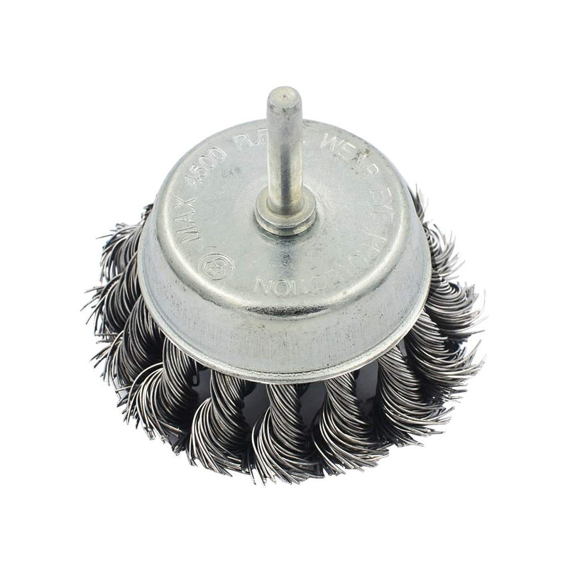 DGOL 3 inch Twist Knot Wire Wheel Brush 1 Pack + Wire Cup Brush 1 Pack with 1/4 inch Round Shank for Die Grinder or Drill,Wire Diameter 0.02 inch - NewNest Australia