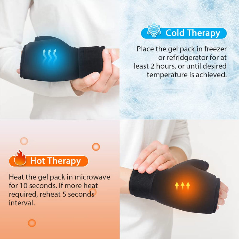 NEWGO Wrist Ice Pack, Gel Hand Ice Glove, Ice Wrap for Thumb, Hot Cold Therapy, Adjustable Strap for Pain Relief of Carpal Tunnel, Arthritis, Swelling & Bruises - NewNest Australia