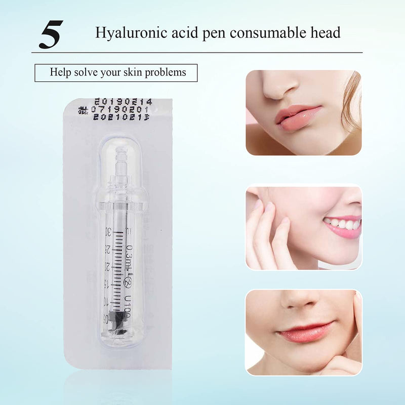 5pcs 0.3ml Ampoule Head, Hyaluronic Pen Accessory Ampoule Head Needle Head Massage Atomizer Beauty Machine Pen for Lifting Lip Anti Wrinkle Skin Care Tool - Restore Elastic Skin (1#) - NewNest Australia